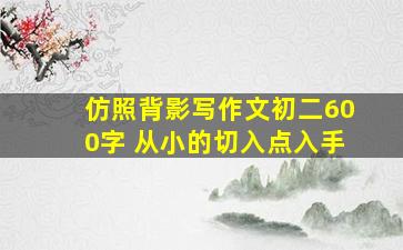 仿照背影写作文初二600字 从小的切入点入手